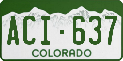 CO license plate ACI637