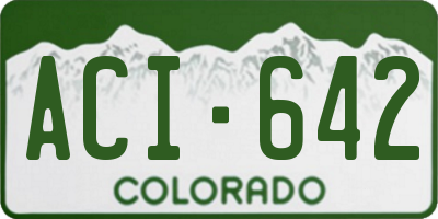 CO license plate ACI642