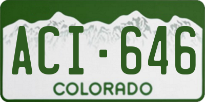 CO license plate ACI646