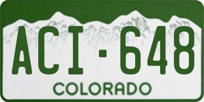 CO license plate ACI648