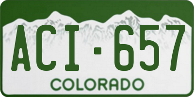 CO license plate ACI657