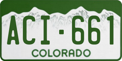 CO license plate ACI661