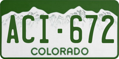 CO license plate ACI672