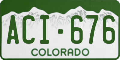 CO license plate ACI676