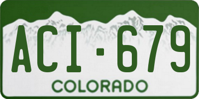 CO license plate ACI679