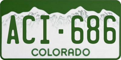 CO license plate ACI686