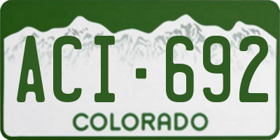 CO license plate ACI692