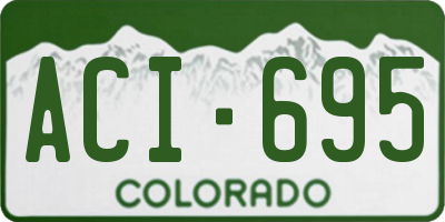 CO license plate ACI695