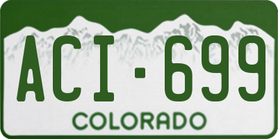 CO license plate ACI699