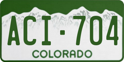 CO license plate ACI704