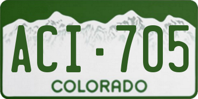 CO license plate ACI705