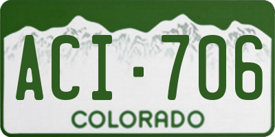 CO license plate ACI706