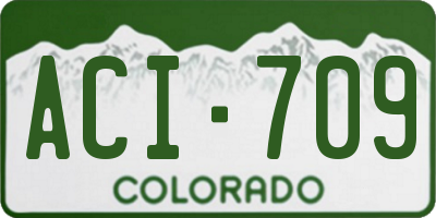CO license plate ACI709