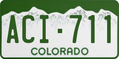 CO license plate ACI711
