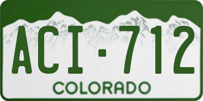 CO license plate ACI712