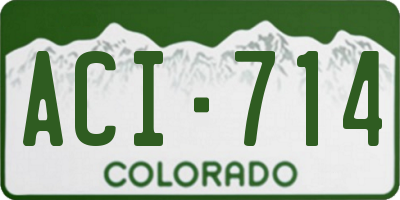 CO license plate ACI714