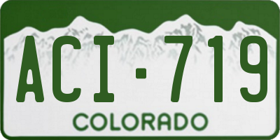 CO license plate ACI719
