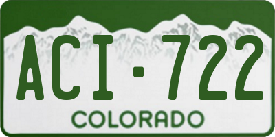 CO license plate ACI722
