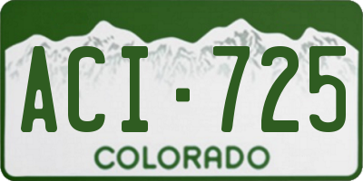 CO license plate ACI725