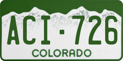 CO license plate ACI726