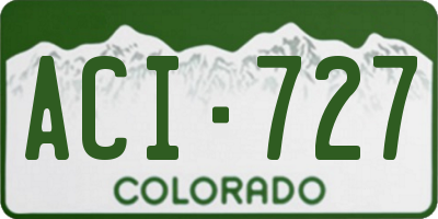 CO license plate ACI727