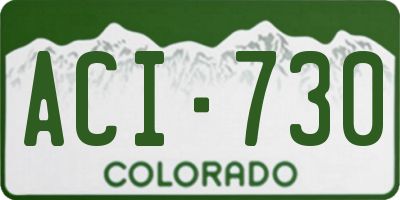 CO license plate ACI730