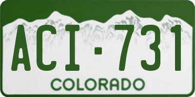 CO license plate ACI731