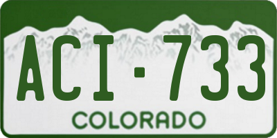 CO license plate ACI733