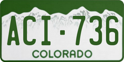 CO license plate ACI736