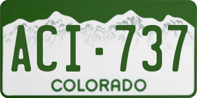 CO license plate ACI737