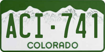 CO license plate ACI741