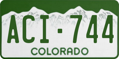 CO license plate ACI744