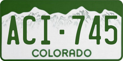 CO license plate ACI745