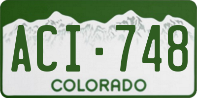 CO license plate ACI748