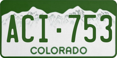 CO license plate ACI753