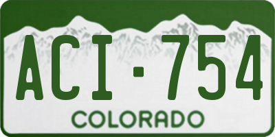 CO license plate ACI754