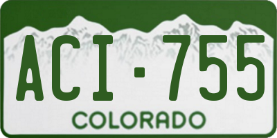 CO license plate ACI755