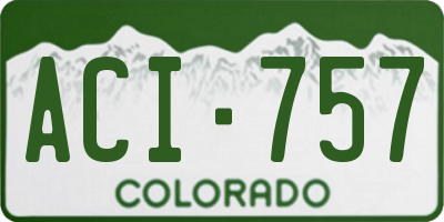 CO license plate ACI757
