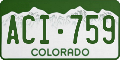 CO license plate ACI759