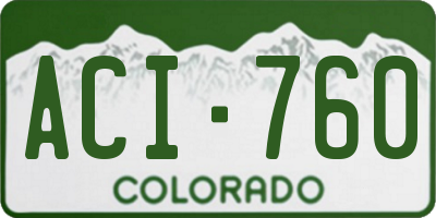 CO license plate ACI760