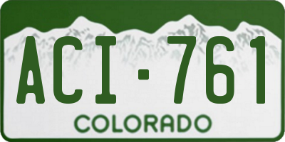 CO license plate ACI761