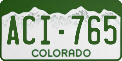 CO license plate ACI765