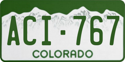 CO license plate ACI767