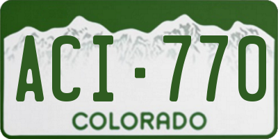 CO license plate ACI770
