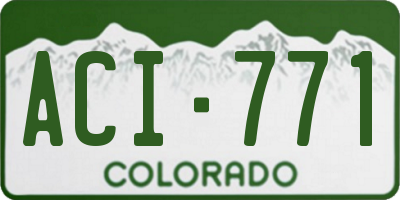 CO license plate ACI771