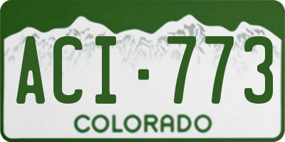 CO license plate ACI773