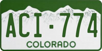 CO license plate ACI774