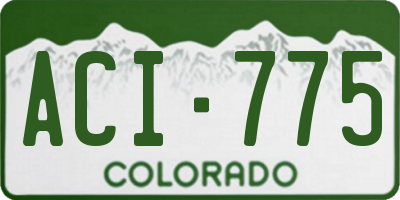 CO license plate ACI775