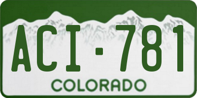 CO license plate ACI781