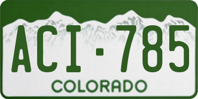 CO license plate ACI785